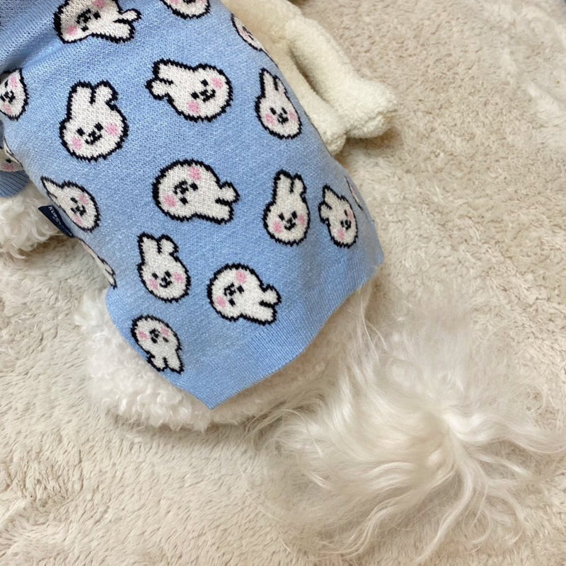 KFX-6067645 Cozy Knitted Dog Sweater for Small Dogs with Charming Patterns and Soft Warm Fabric