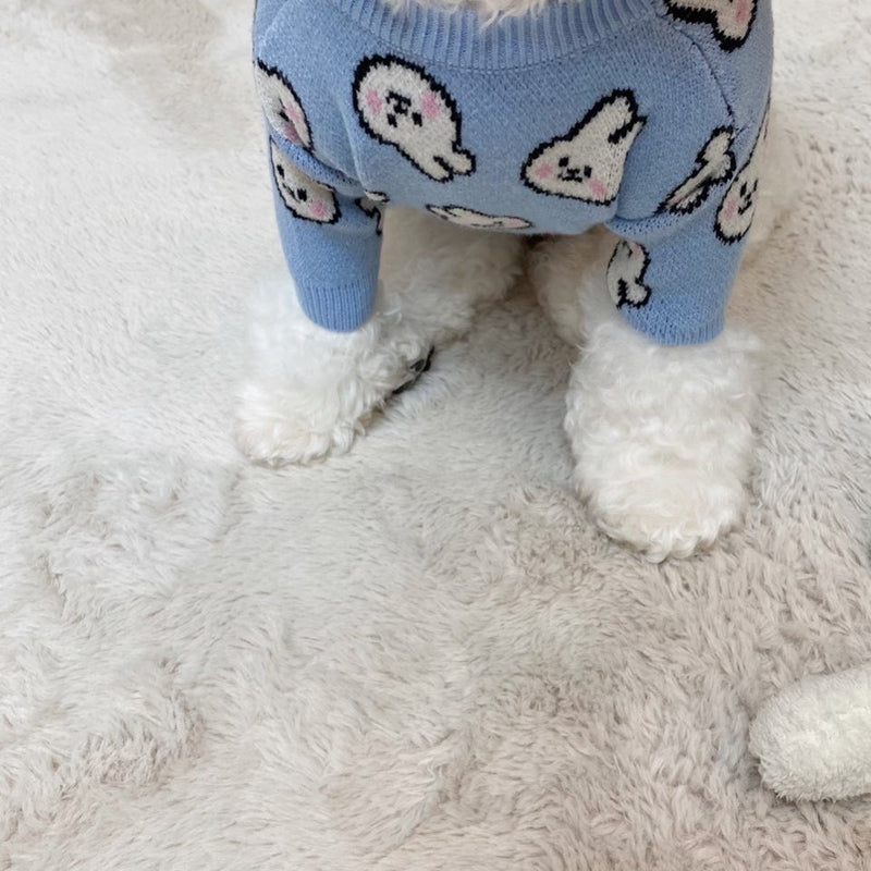 KFX-6067645 Cozy Knitted Dog Sweater for Small Dogs with Charming Patterns and Soft Warm Fabric
