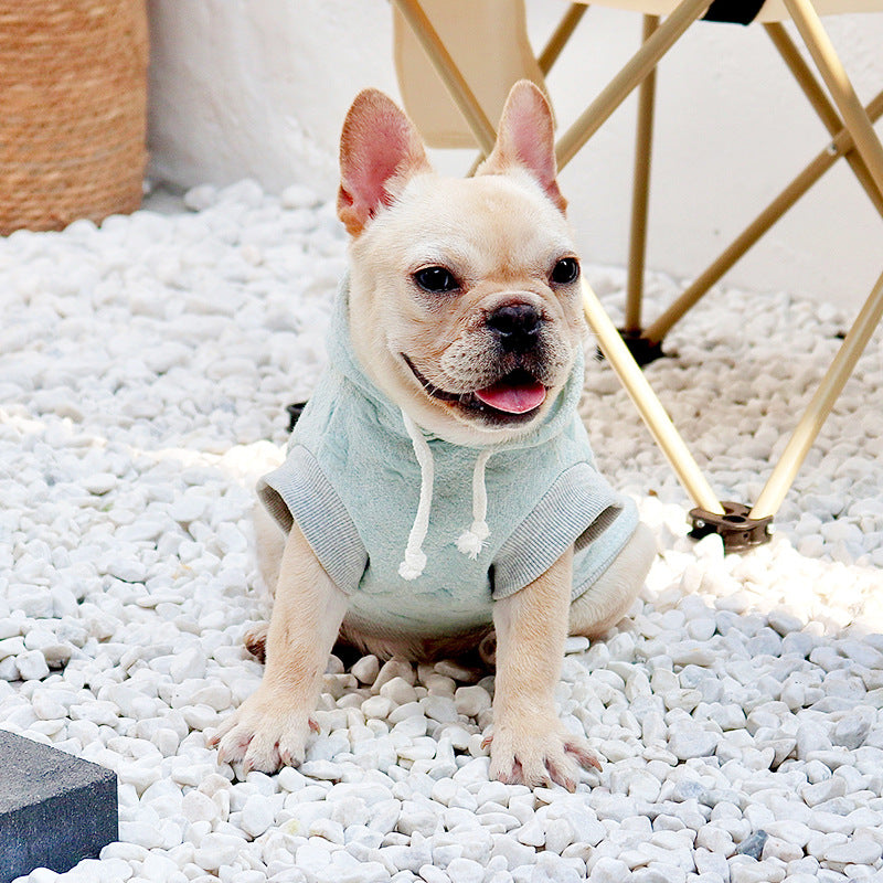 KFX-6068157 Light Blue Cotton Sleeveless Sweater for Small and Medium Dogs - Sizes S to XXXL