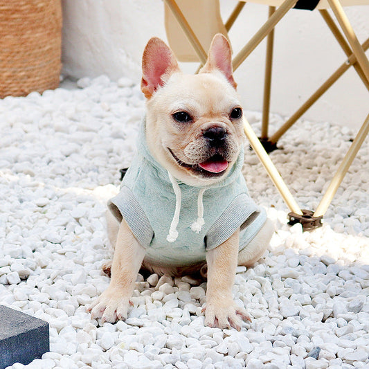 KFX-6068157 Light Blue Cotton Sleeveless Sweater for Small and Medium Dogs - Sizes S to XXXL