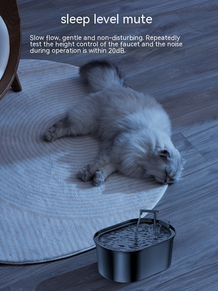 KFX-6068925 Stainless Steel Pet Water Feeder with Antibacterial Purification, 3.2L Capacity for Cats and Small to Medium Dogs