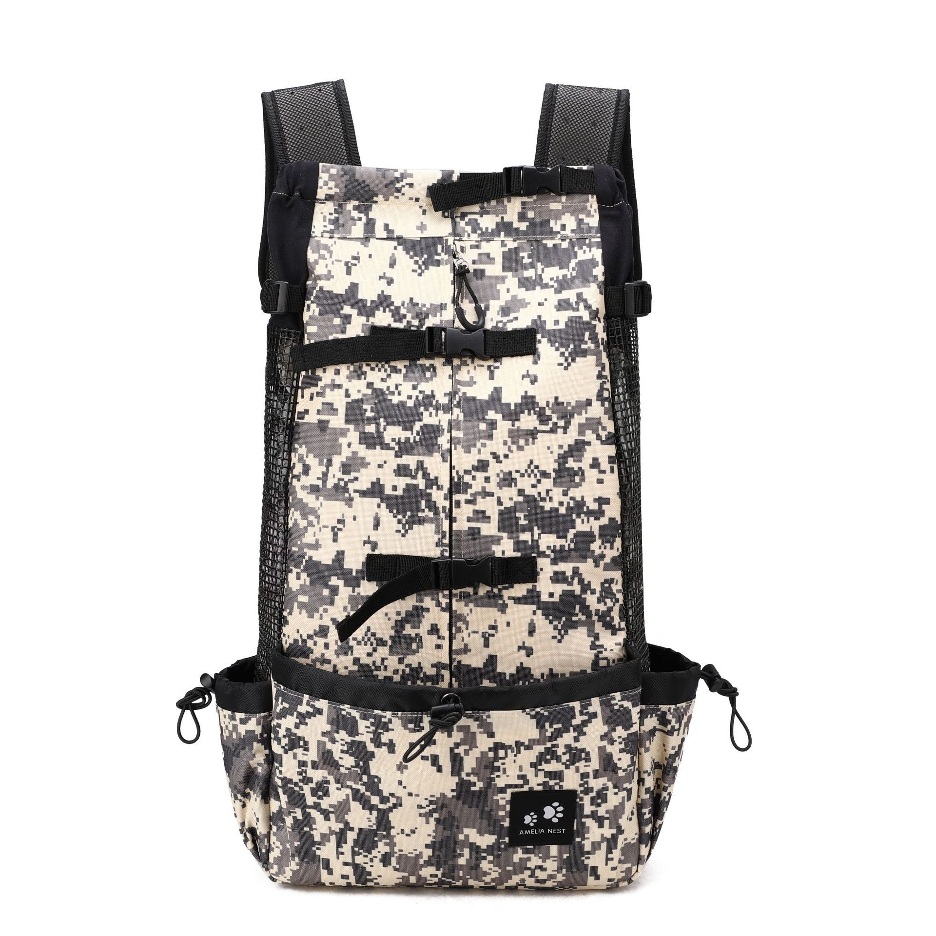 KFX-6069309 Breathable and Washable Pet Backpack with Ventilation in Black, Red, Gray, and Blue
