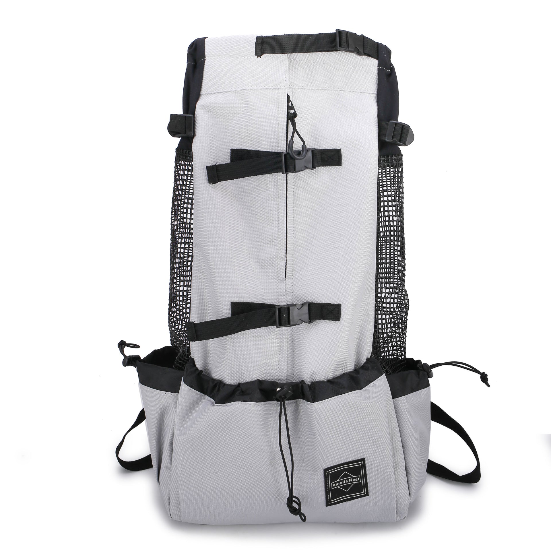 KFX-6069309 Breathable and Washable Pet Backpack with Ventilation in Black, Red, Gray, and Blue