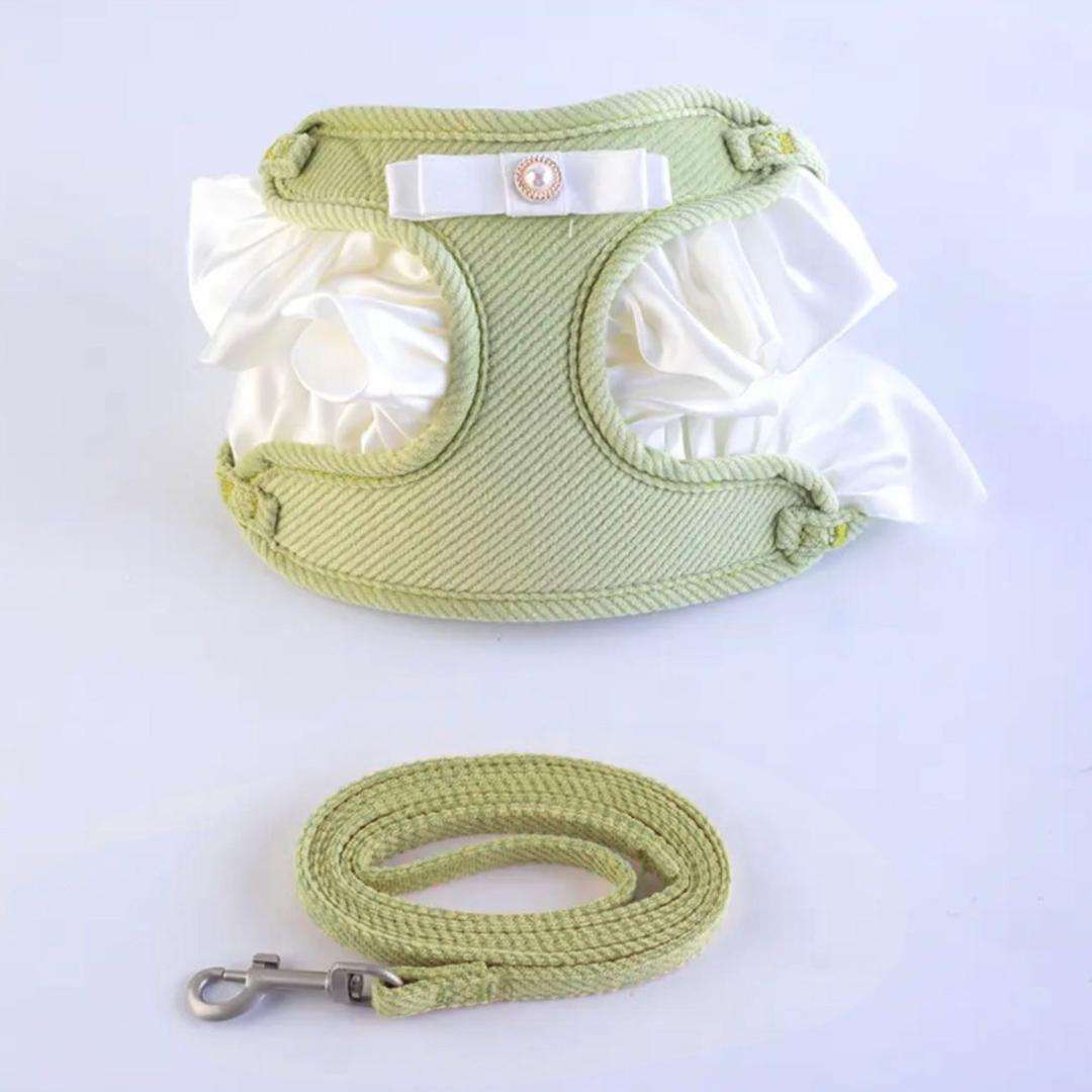 KFX-6072637 Cream Lace Bow Pet Leash in Multiple Colors for Small to Large Dogs