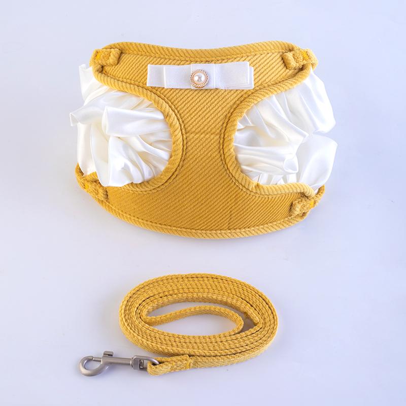 KFX-6072637 Cream Lace Bow Pet Leash in Multiple Colors for Small to Large Dogs