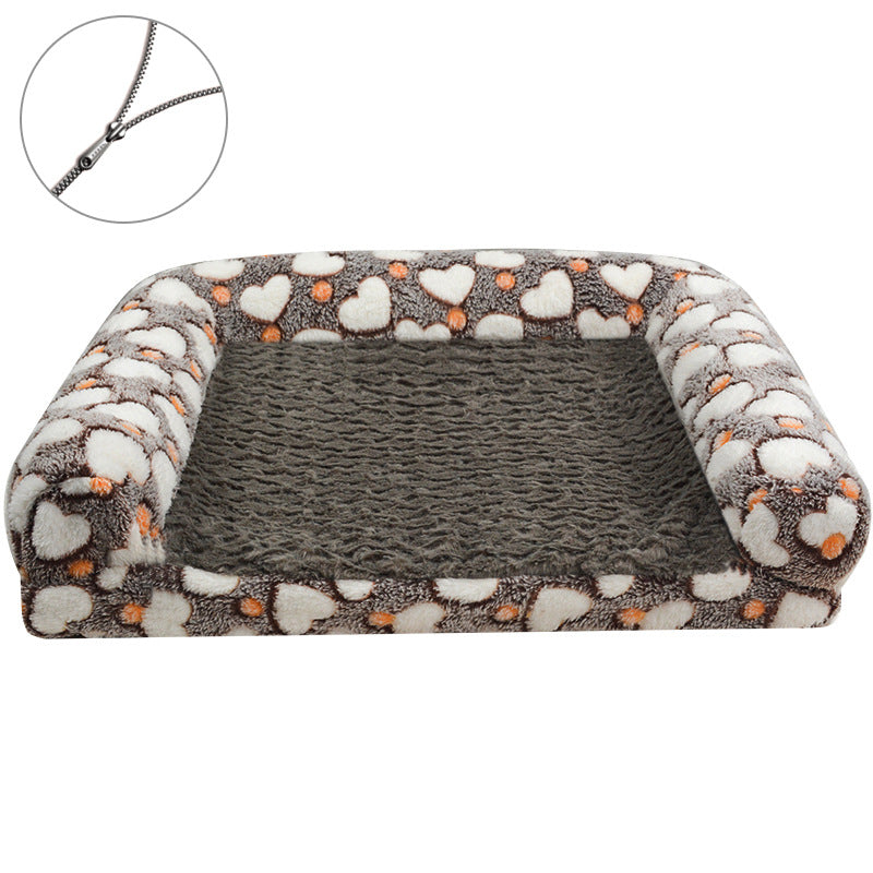 KFX-6072893 Removable and Washable Cartoon Footprint Pet Sofa for Dogs