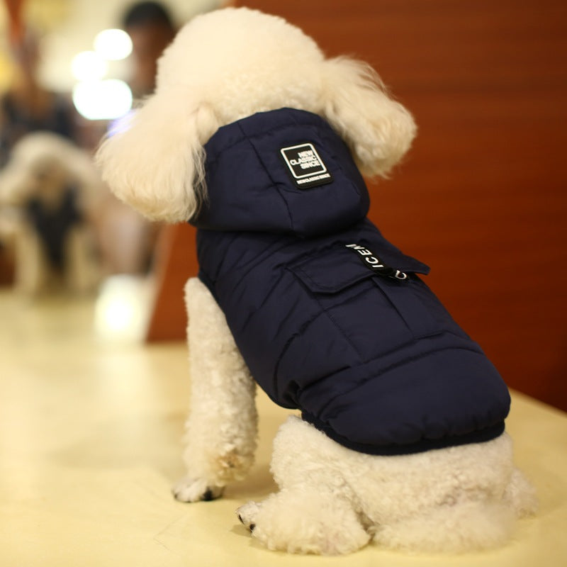 KFX-6073405 Removable Waterproof Cotton Pet Vest with Adjustable Hat in Multiple Colors