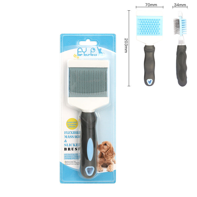 KFX-6074429 Double-Sided Plastic Massage Comb for Dogs and Cats