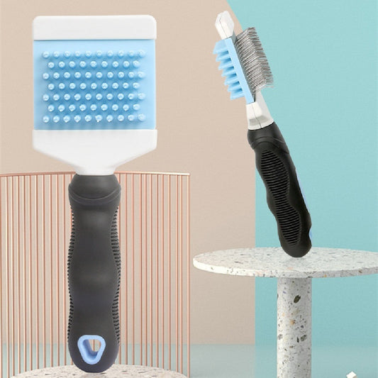 KFX-6074429 Double-Sided Plastic Massage Comb for Dogs and Cats
