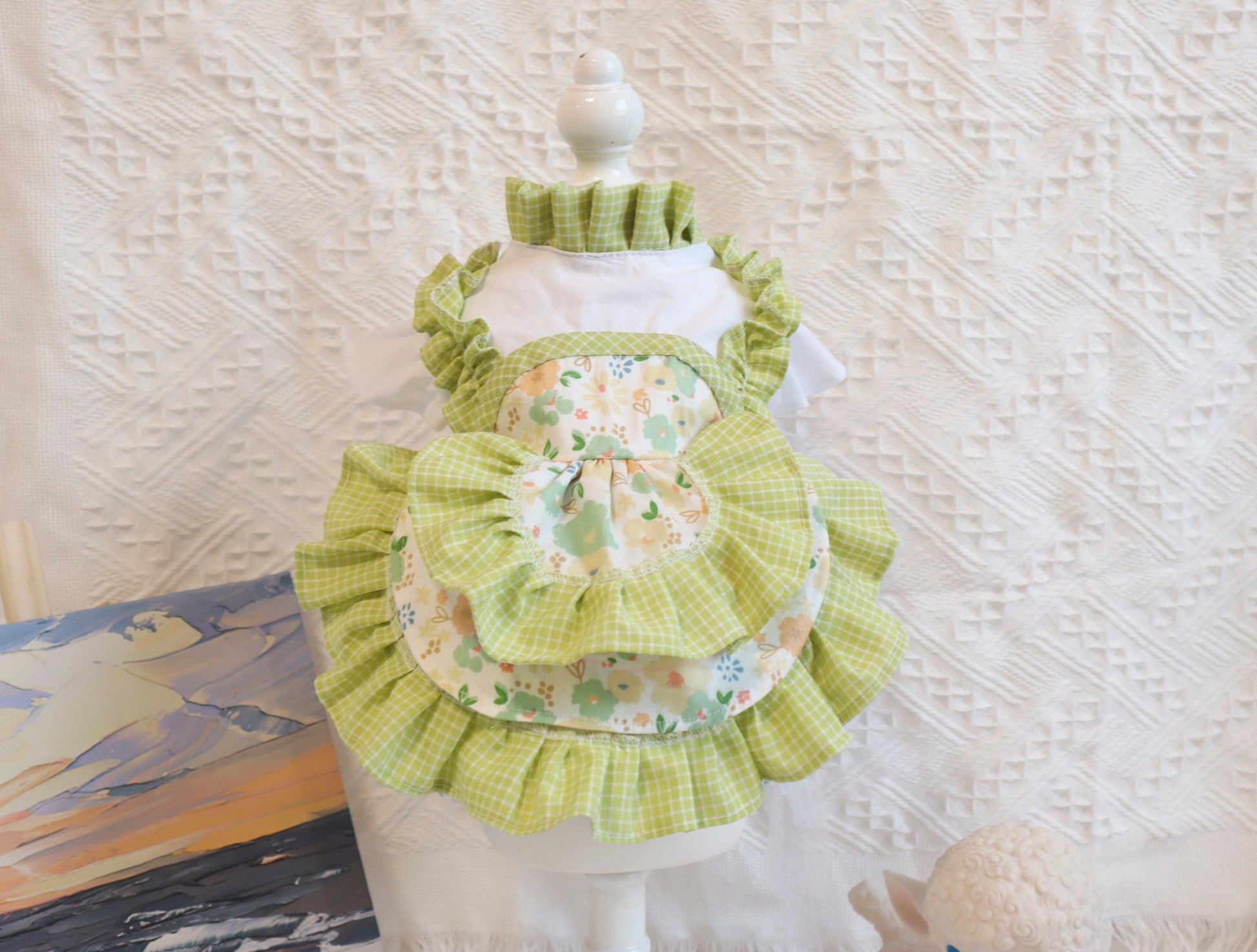 KFX-6076605 Pumpkin Cake Skirt & Hat Set for Cats - Polyester Pet Sweater in Various Sizes