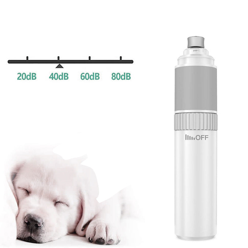 KFX-6082365 Rechargeable USB Pet Nail Sharpener and Clippers in White, Durable ABS Material