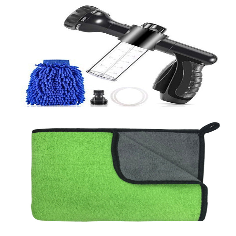 KFX-6084029 Plush Plus-Sized Shower Bath Towel in Yellow Gray, Blue Gray, and Green Gray