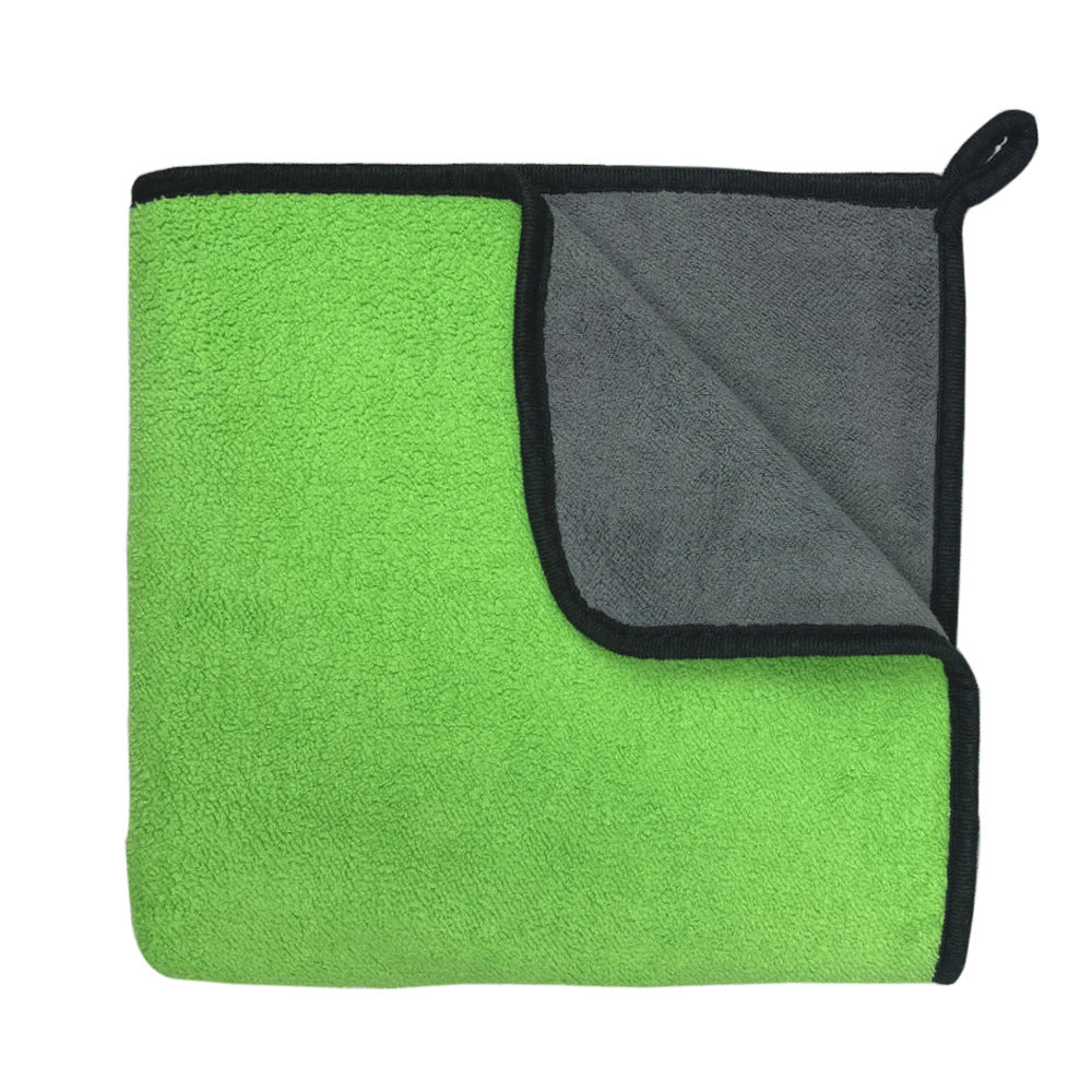 KFX-6084029 Plush Plus-Sized Shower Bath Towel in Yellow Gray, Blue Gray, and Green Gray