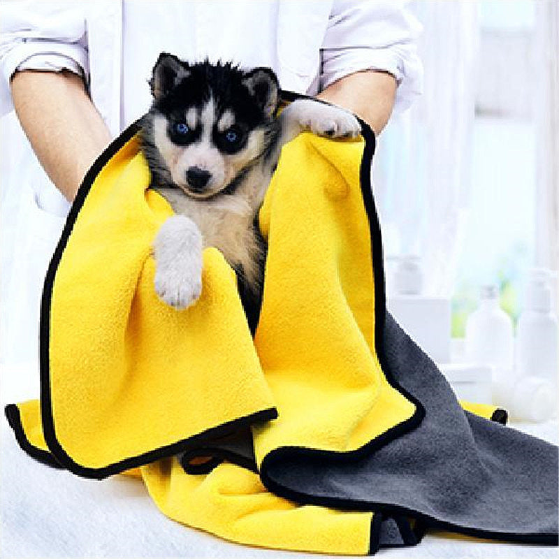 KFX-6084029 Plush Plus-Sized Shower Bath Towel in Yellow Gray, Blue Gray, and Green Gray