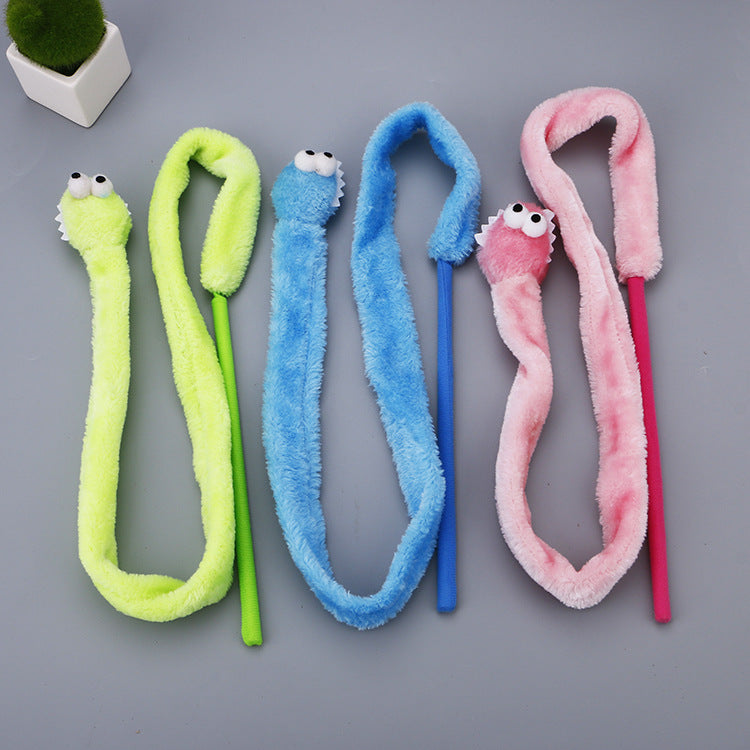 KFX-6085181 Interactive Cartoon Snake Cat Toy - Colorful Rod for Engaging Playtime
