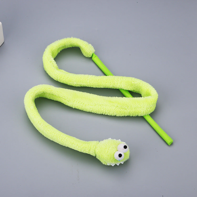 KFX-6085181 Interactive Cartoon Snake Cat Toy - Colorful Rod for Engaging Playtime
