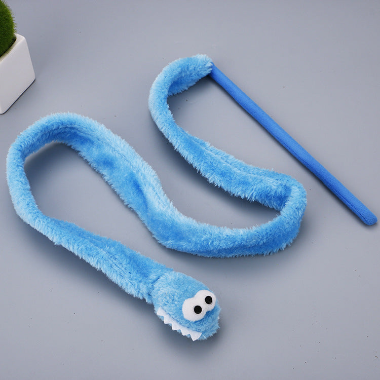 KFX-6085181 Interactive Cartoon Snake Cat Toy - Colorful Rod for Engaging Playtime