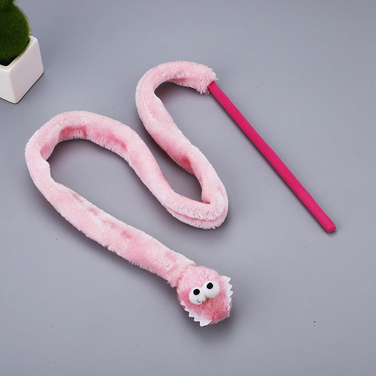 KFX-6085181 Interactive Cartoon Snake Cat Toy - Colorful Rod for Engaging Playtime