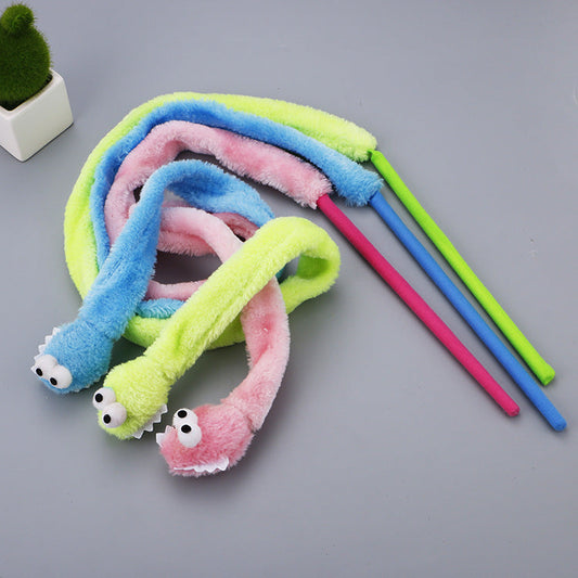 KFX-6085181 Interactive Cartoon Snake Cat Toy - Colorful Rod for Engaging Playtime