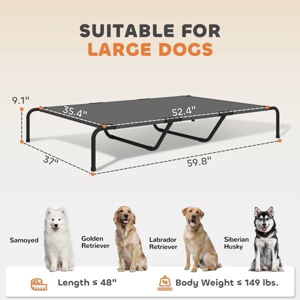KFX-6086333 Cooling Dog Cot Pet Bed for Comfortable Outdoor Relaxation