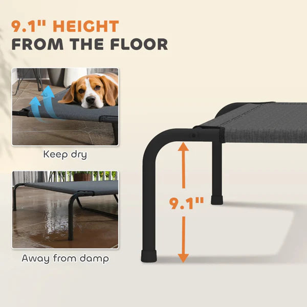 KFX-6086333 Cooling Dog Cot Pet Bed for Comfortable Outdoor Relaxation