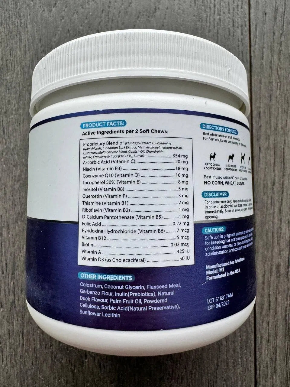 KFX-6090173 20-in-1 Dog Multivitamin Chews with Glucosamine for Joint Health, Gut Support, and Skin Care - Suitable for All Dogs