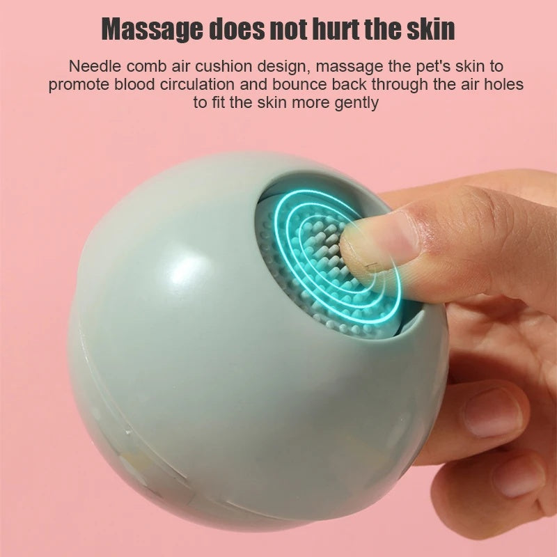 KFX-6091581 Silicone Pet Bath Brush with Shampoo Dispenser for Dogs and Cats - Soft Rubber Bristles