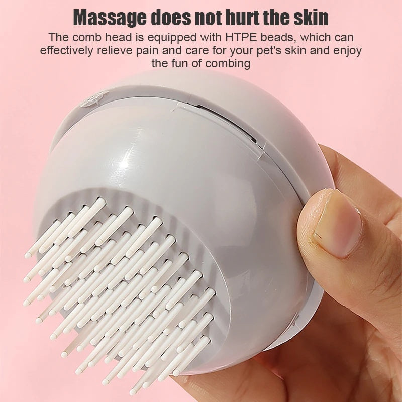 KFX-6091581 Silicone Pet Bath Brush with Shampoo Dispenser for Dogs and Cats - Soft Rubber Bristles