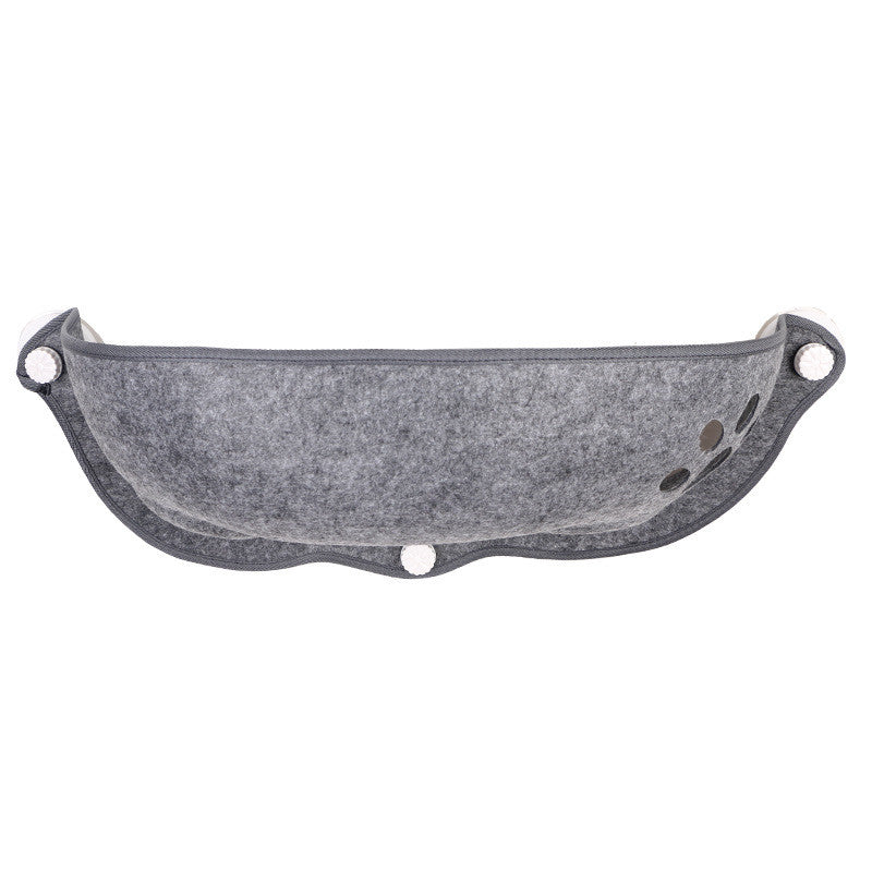 KFX-6091709 Semi-Circular Felt Cat Hammock for Window Sill with Cat Pad