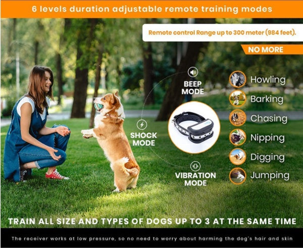 KFX-6093373 Wireless Electric Dog Fence System with Collar for Safe Outdoor Training and Boundary Control