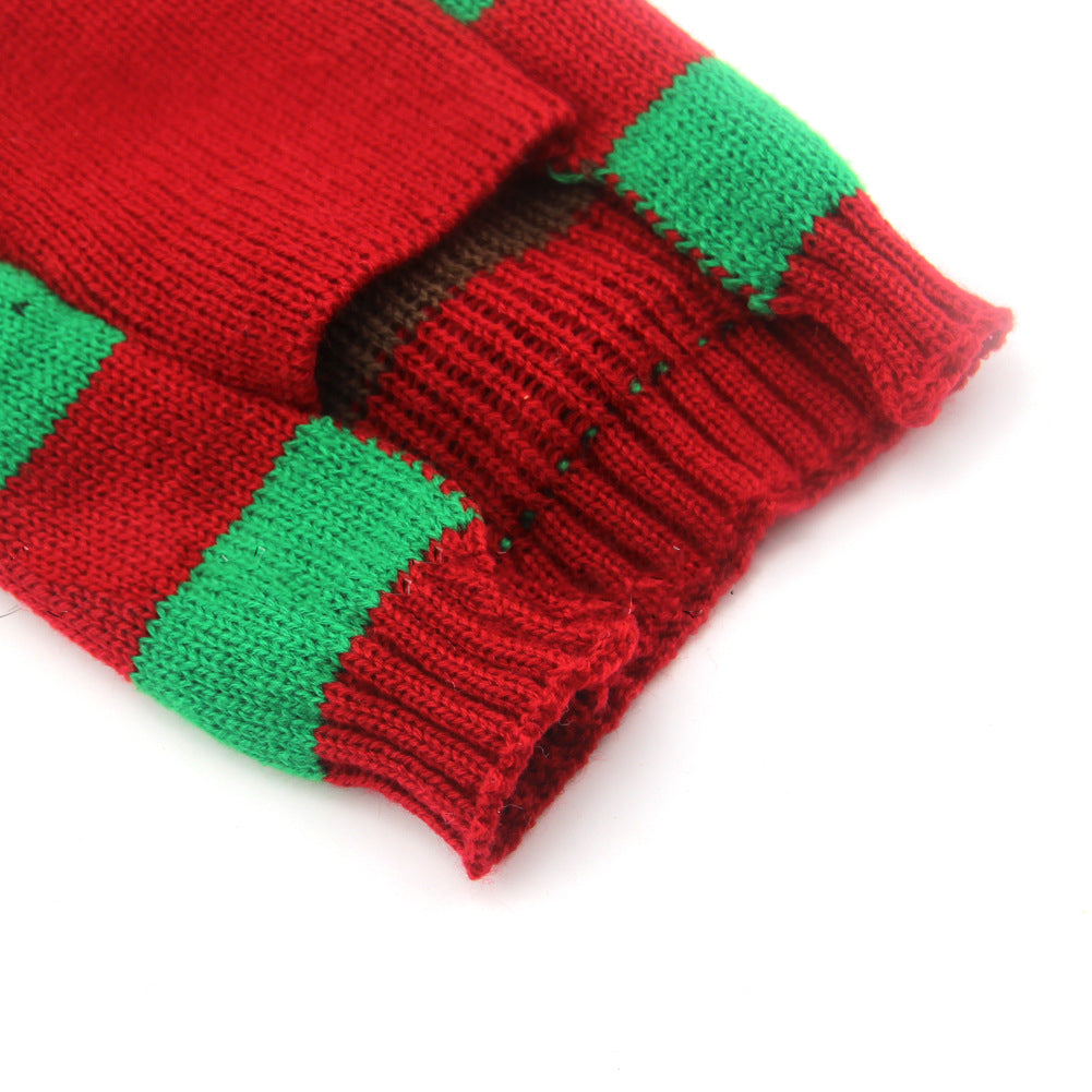 KFX-6094269 Cozy Christmas Pet Sweater for Cats and Dogs - Warm Acrylic Knit Apparel in Various Sizes