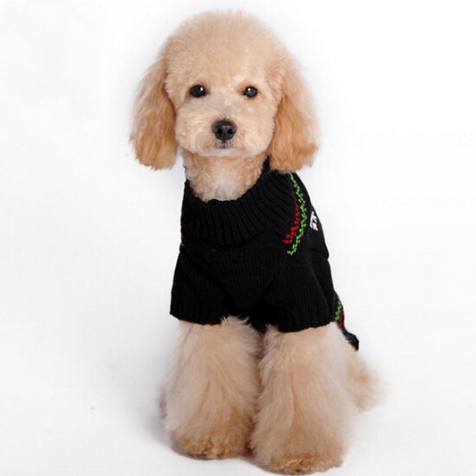 KFX-6094269 Cozy Christmas Pet Sweater for Cats and Dogs - Warm Acrylic Knit Apparel in Various Sizes