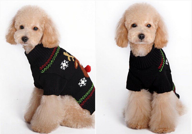 KFX-6094269 Cozy Christmas Pet Sweater for Cats and Dogs - Warm Acrylic Knit Apparel in Various Sizes