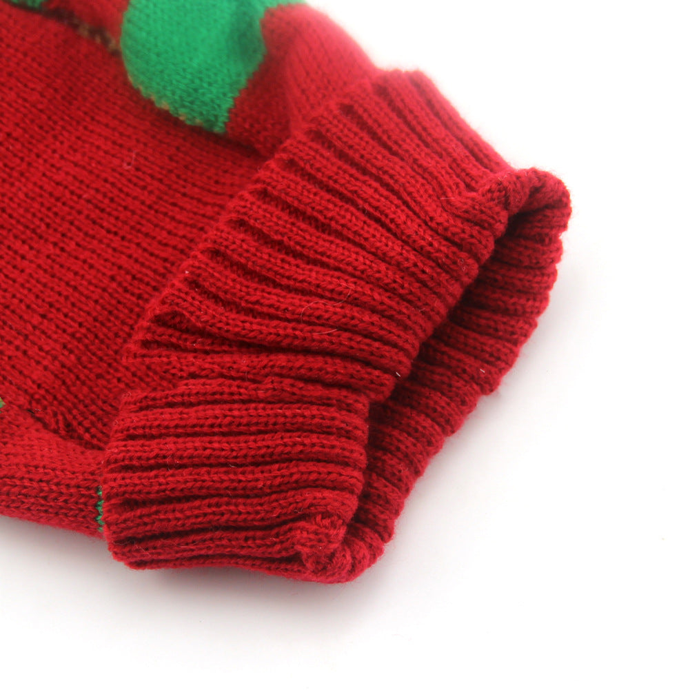 KFX-6094269 Cozy Christmas Pet Sweater for Cats and Dogs - Warm Acrylic Knit Apparel in Various Sizes