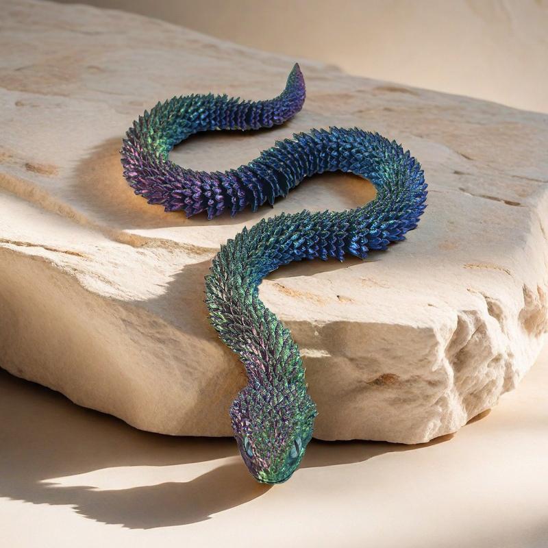 KFX-6094909 Creative Snake-Shaped High-Fidelity Ornament for Living Room and Study Decor