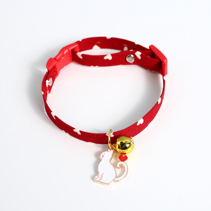 KFX-6097853 Adjustable Cat Bow Tie Ring - Unisex Pet Collar with Various Designs