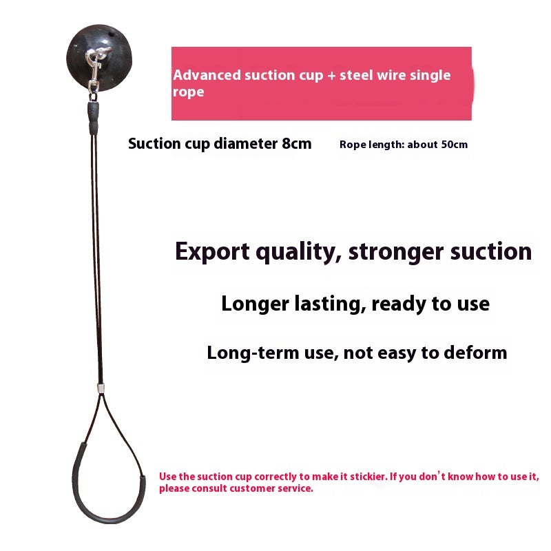 KFX-6099645 Pet Bath Steel Wire Rope with Suction Cup – Single and Double Options Available