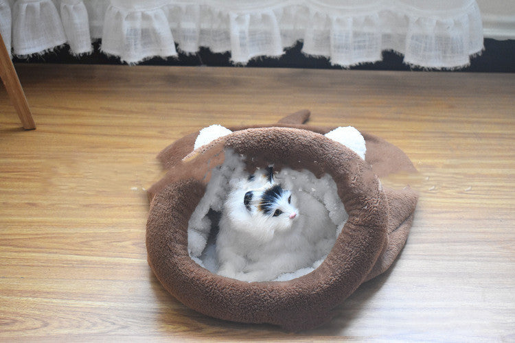 KFX-6099901 Semi-Enclosed Pet Sleeping Bag for Small and Medium Dogs and Cats - Soft Cloth, Four Seasons, Available in Multiple Colors