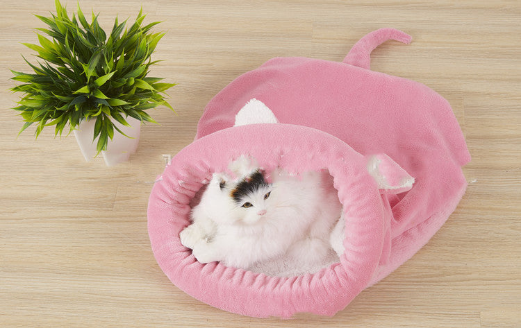 KFX-6099901 Semi-Enclosed Pet Sleeping Bag for Small and Medium Dogs and Cats - Soft Cloth, Four Seasons, Available in Multiple Colors