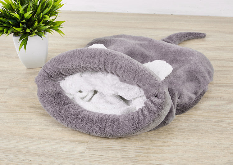 KFX-6099901 Semi-Enclosed Pet Sleeping Bag for Small and Medium Dogs and Cats - Soft Cloth, Four Seasons, Available in Multiple Colors