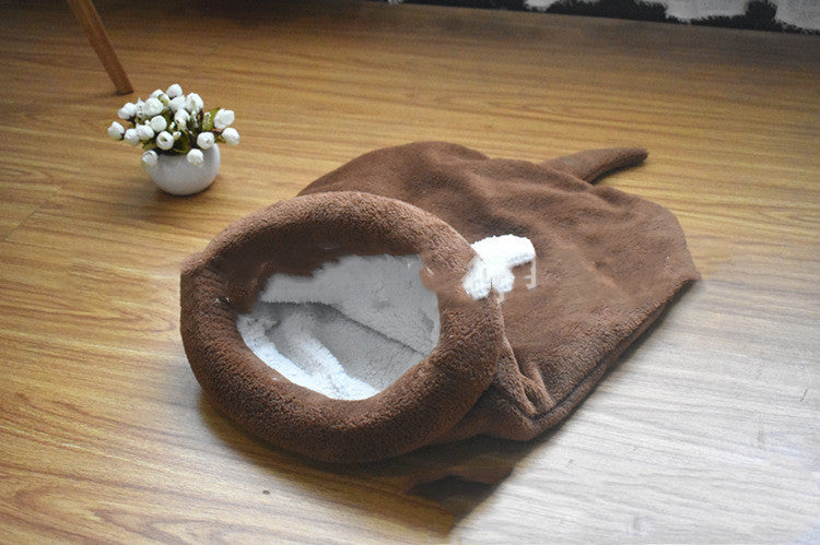 KFX-6099901 Semi-Enclosed Pet Sleeping Bag for Small and Medium Dogs and Cats - Soft Cloth, Four Seasons, Available in Multiple Colors