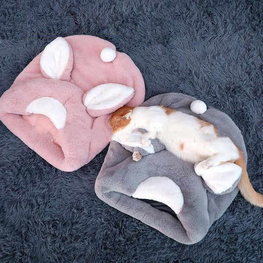 KFX-6099901 Semi-Enclosed Pet Sleeping Bag for Small and Medium Dogs and Cats - Soft Cloth, Four Seasons, Available in Multiple Colors