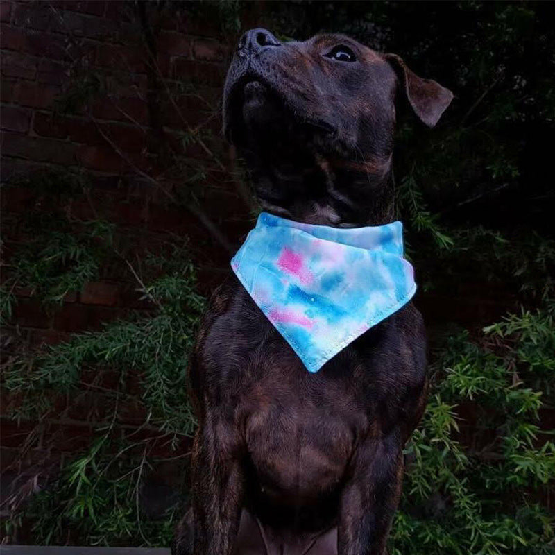 KFX-6103229 Double Printed Cotton Triangle Scarf for Dogs - Available in Three Sizes
