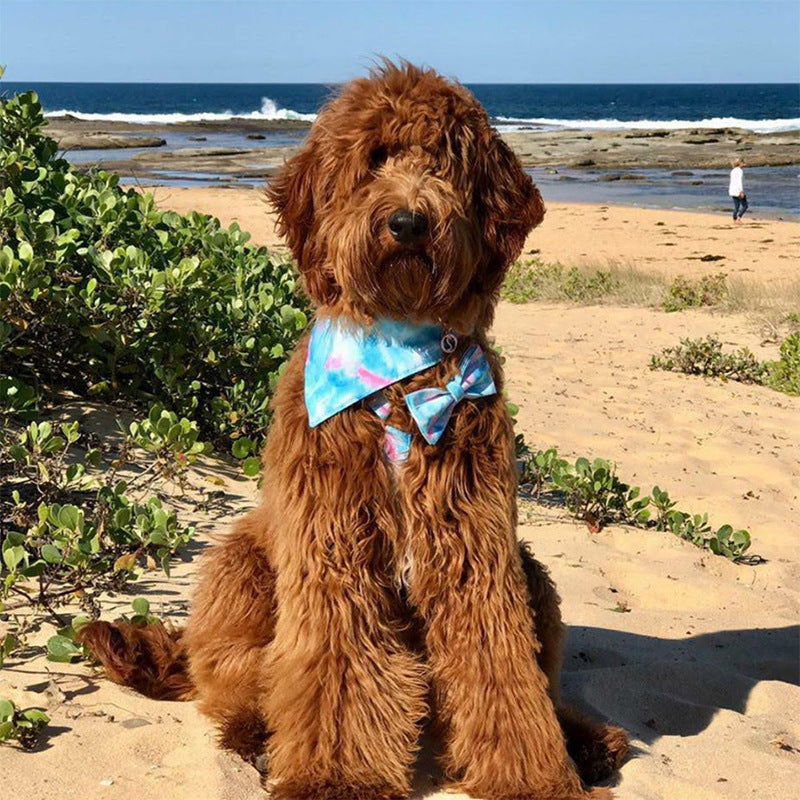 KFX-6103229 Double Printed Cotton Triangle Scarf for Dogs - Available in Three Sizes
