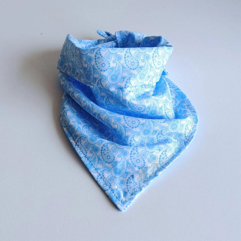 KFX-6103229 Double Printed Cotton Triangle Scarf for Dogs - Available in Three Sizes