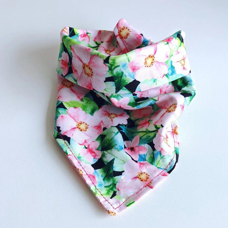 KFX-6103229 Double Printed Cotton Triangle Scarf for Dogs - Available in Three Sizes