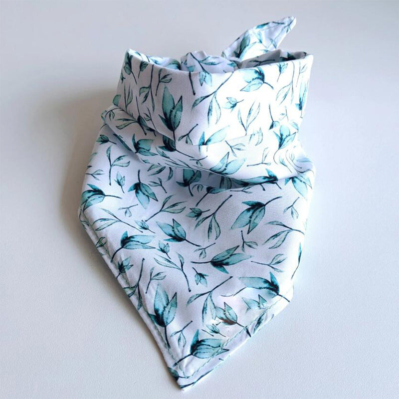 KFX-6103229 Double Printed Cotton Triangle Scarf for Dogs - Available in Three Sizes