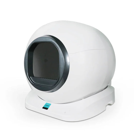 KFX-610323 Smart Eco-Friendly Large Capacity Round Cat Litter Box with 65L Space and Odor Control - Easy Clean with App Access