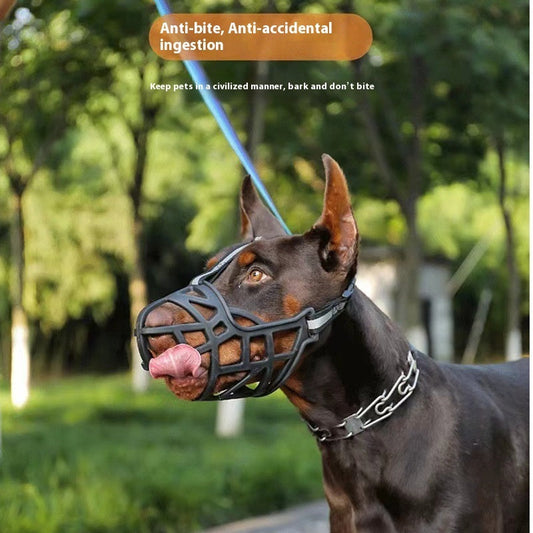 KFX-6105277 Dog Mouth Cover for Small, Medium, and Large Breeds - Reflective and Durable Design