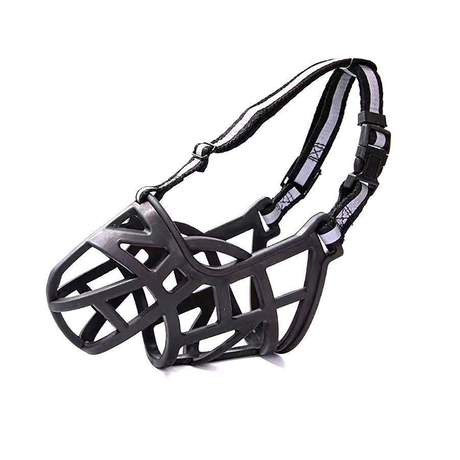 KFX-6105277 Dog Mouth Cover for Small, Medium, and Large Breeds - Reflective and Durable Design